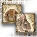 Digital collage sheets 1x1 inch scrabble tile digital art jewelry making paper supplies download Rabbit Bunny (087) BUY 3 GET 1 FREE