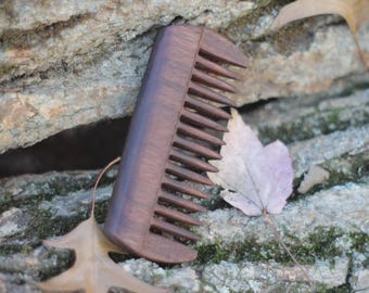 Walnut Wood "Wild Mane" Beard Comb Handmade