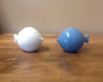 Vintage Pufferfish Salt and Pepper Shakers