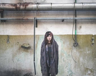 Katniss // Circle scarf // Layer scarf // One of a kind // Rusty brown
