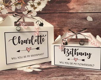 Will You Be My Bridesmaid Flowergirl Maid of Honour Gift Box