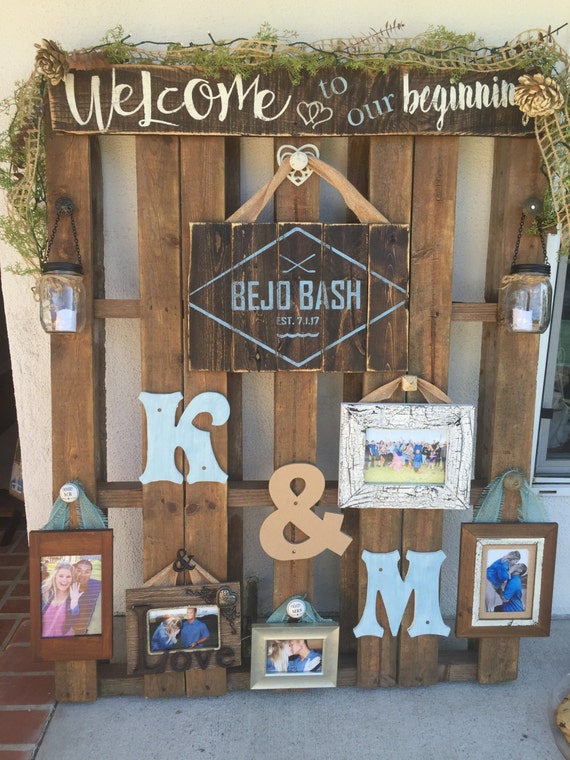 Pallet wedding decor wood pallet sign Wedding display