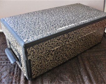 Vintage Weis Extra Heavy Duty File Box, adjustable Wood File System, with Vintage Manila Cards