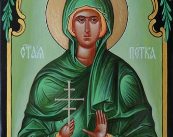 St. Petka - Parasceva, Handpainted, Orthodox icon, Religions Icon, Religions gift, Orthodox icon for sale