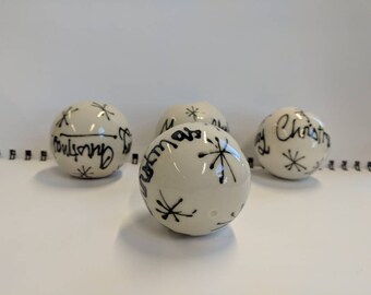 Handmade ceramic Christmas ornaments