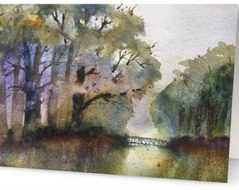Peaceful Watercolor notecard