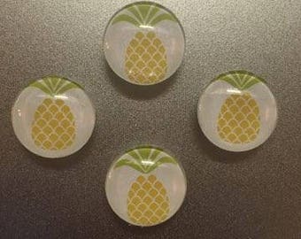 Pineapple Magnets, set of 4