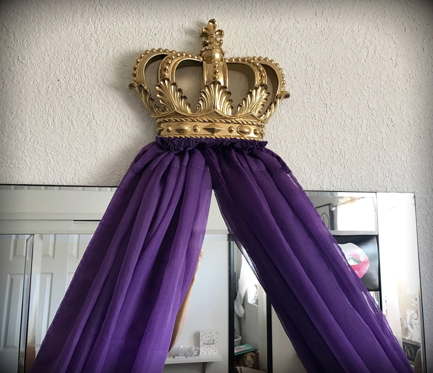 Crown Wall Decor With Sheers