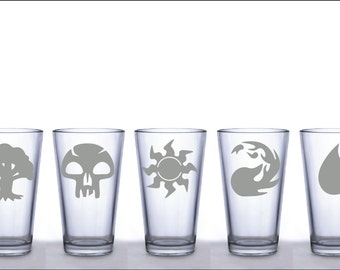 Magic the Gathering Mana Symbols Pint Glasses - Choice of 1
