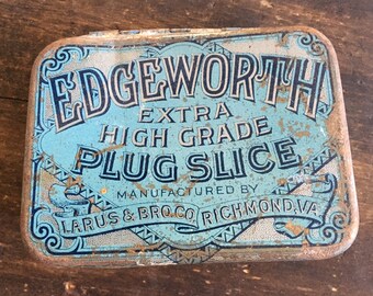 Edgeworth Extra High Grade Plug Slice Tobacco Tin / Larus & Bro. Co. / Richmond, VA