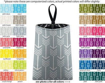 Auto Trash - Arrows - PICK YOUR COLOR - Car Trash Bag Car Accessory Automobile Caddy Trash Bin Garbage Tribal Custom