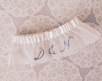 Personalised Wedding Garter | Something Blue Bridal Garter