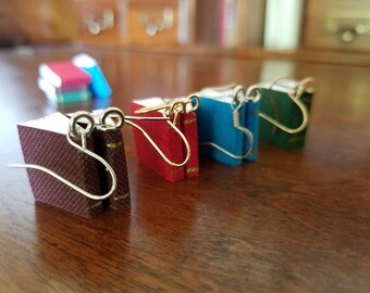 NEW* Paper Book Earrings