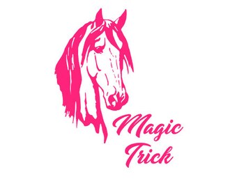 Personalized Horse Head Decal | Horse Head Decal | Custom Horse Decal | Equestrian Decal | Horse Decal with Name