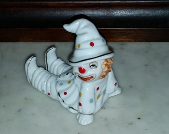 Vintage Clown Figurine Bone China Piano Baby Style