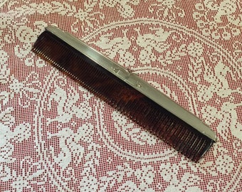 Webster Sterling Art Deco Trimmed Vanity Comb, circa 1940s
