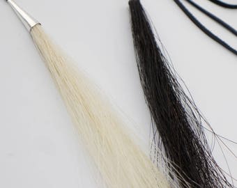 Custom Horsehair Tassel Necklace with Sterling Silver Cone