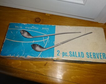 2 Piece Salad Server stainless steel/1970s