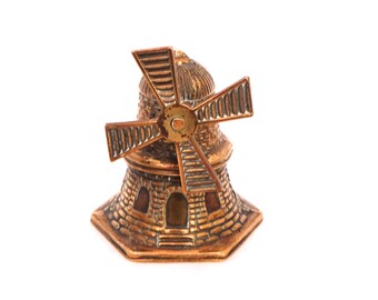 Vintage Brass Windmill Bell, Brass Visitors Bell, Brass Hand Bell, Solid Brass School Bell, Brass Desk Bell, Wedding Bell, Dinner Bell