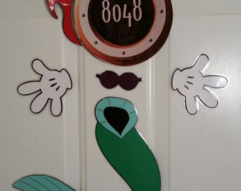 Princess Ariel Mermaid Minnie Mouse Body Part Stateroom Door Magnets for Disney Cruise
