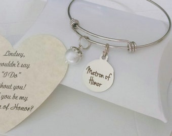 Matron Of Honor Proposal, Matron of Honor Gift, Bridesmaid Bracelet, Will You Be My Bridesmaid, Bridesmaid Ask, Beach Wedding