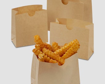 Concession Bags, Small kraft snack sacks 50 bags