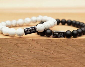 longitude latitude bracelet couple coordinate bracelet gps coordinates bracelet couple custom matching couples personalized friendship gift