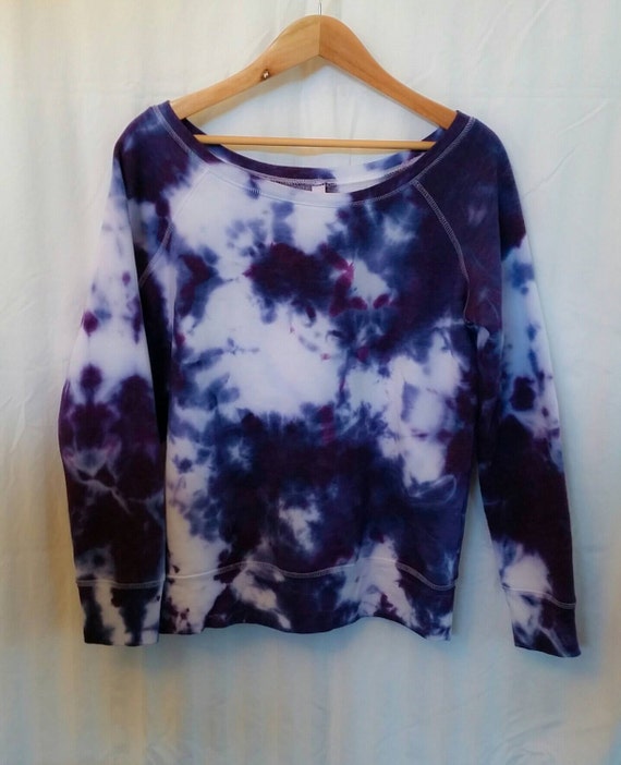Custom Hand Dyed Purple Passion Tie Dye Sweatshirt/ Fleece