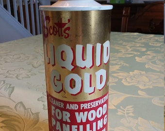 Scott's Liquid Gold Tin - Vintage - Pre-UPC Codes