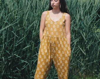 Bani Natural Dye Jumpsuit in Ochre