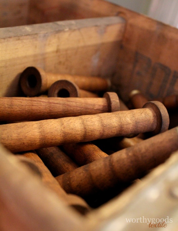 10 Industrial Era Vintage Wooden Spools Set Of 10 Bobbins   Il 570xN.320520767 