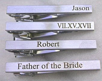 Tie Clip Personalized, Custom Tie Bar Clip, Custom Tie Clip, Personalized Tie Bar, Tie Tack, Wedding Favors, Wedding Gift, Gifts for Usher