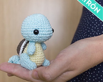 Patrón Amigurumi, Squirtle, PATRÓN ESPAÑOL, PDF, Patrón a Crochet de Pokémon, Patrones de Crochet para Principiantes, Peluche de Squirtle