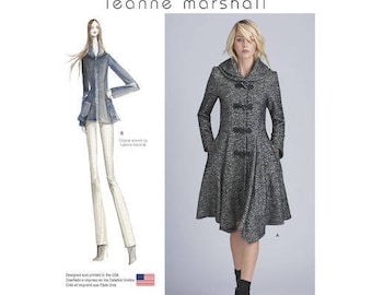 Sz 4/6/8/10/12 - Simplicity Coat Pattern D0550/8262 by LEANNE MARSHALL - Misses' Lined Peplum Coat or Jacket - Simplicity Patterns