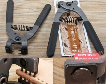 3/4/5mm (1/2/4 prongs) Diamond Point Pricking Iron Stitching Chisel Nippers Pliers Leathercraft Craft Tool, Japan Kyoshin Elle T0080