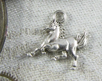 1 or 12, Horse Charm, Galloping Horse, Equestrian, Riding, Pony Charm, Bridle, Horse Head, Horse Pendant, Horse Lover, Wild Horse, ANM025