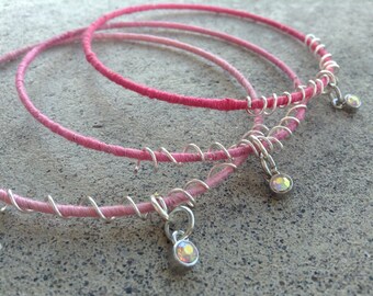 Pink Ombré Stacking Bracelets