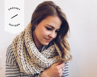 CROCHET PATTERN x Infinity Cowl, Circle Scarf