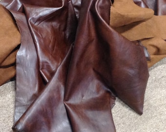 AB166. Brown Pull-Up Leather Cowhide,Partial