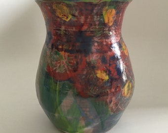 Sweet vintage vase from Wildflower Pottery, signed by Richard Kunkel