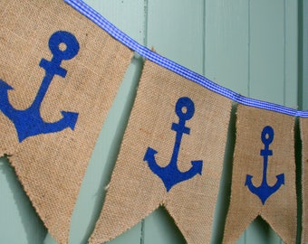 Anchor Nautical Bunting Garland Decoration