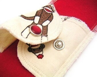 Extra Absorbent Moonpads Organic Cloth Pad - Sock Monkey
