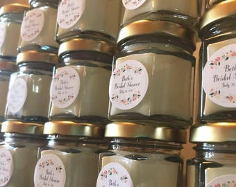 Favors, 35 Soy candles 1.5 with custom label