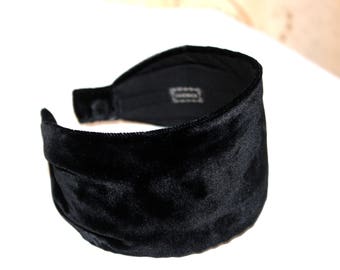 Spring Headband Black Velvet Headband rockabilly hairband adult headband women hair scarf turban headband DeLuxe pixie cut hair accessories