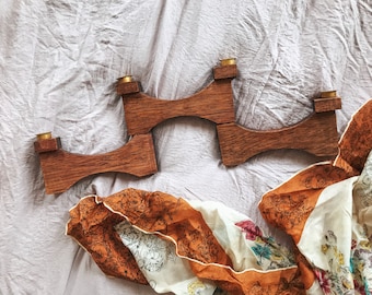 Vintage Mid Century Modern Wood Candle Holder