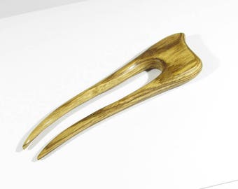 Hair fork, Wooden hair fork, Wooden hairpin, Hair Sticks, Hair accessories, Zebrano Wood