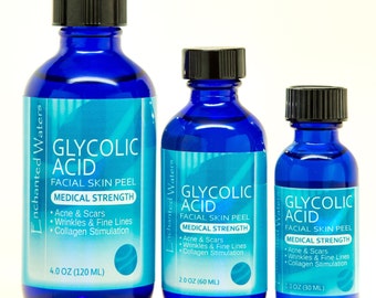 GLYCOLIC ACID Chemical Peel Kit- Anti Aging- Anti Wrinkle- Repair Acne Scars, Wrinkles, Brightens / Lightens Skin- Medical Grade - 100% Pure