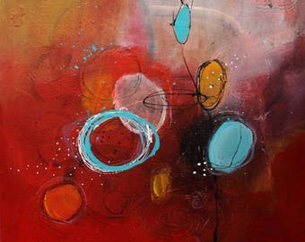 Original Abstract Art, Ascending 12 x 12 by artist and author Jodi Ohl