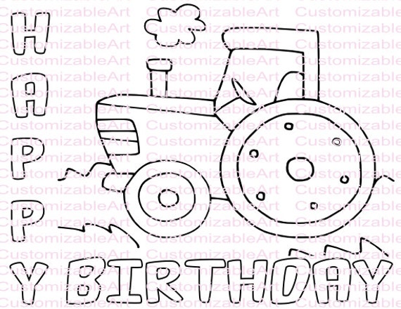 Tractor Party Favor Tractor Coloring Page Tractor Party