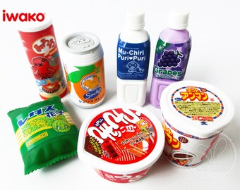 Iwako Drinks and Snack Foods Japanese 3D Puzzle Eraser